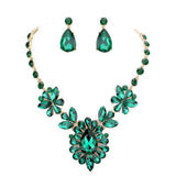 Teardrop Stone Cluster Evening Necklace - Madeline Love - Flyclothing LLC