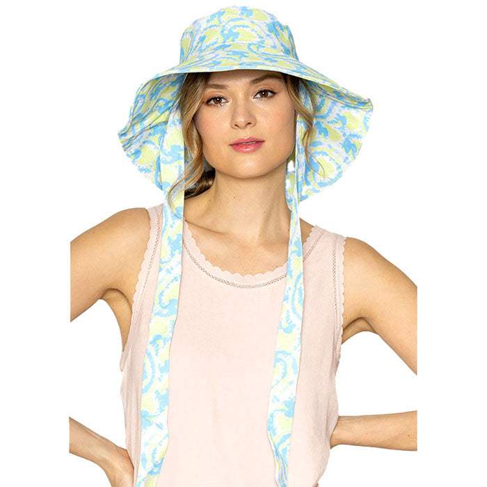 Watercolored Chin Tie Bucket Hat - Madeline Love - Flyclothing LLC
