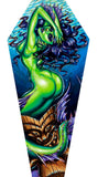 Black Market Art Company Green Siren & Stretched Coffin Canvas Print