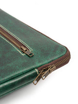Green Laptop Sleeve - Classy Leather Bags - Flyclothing LLC