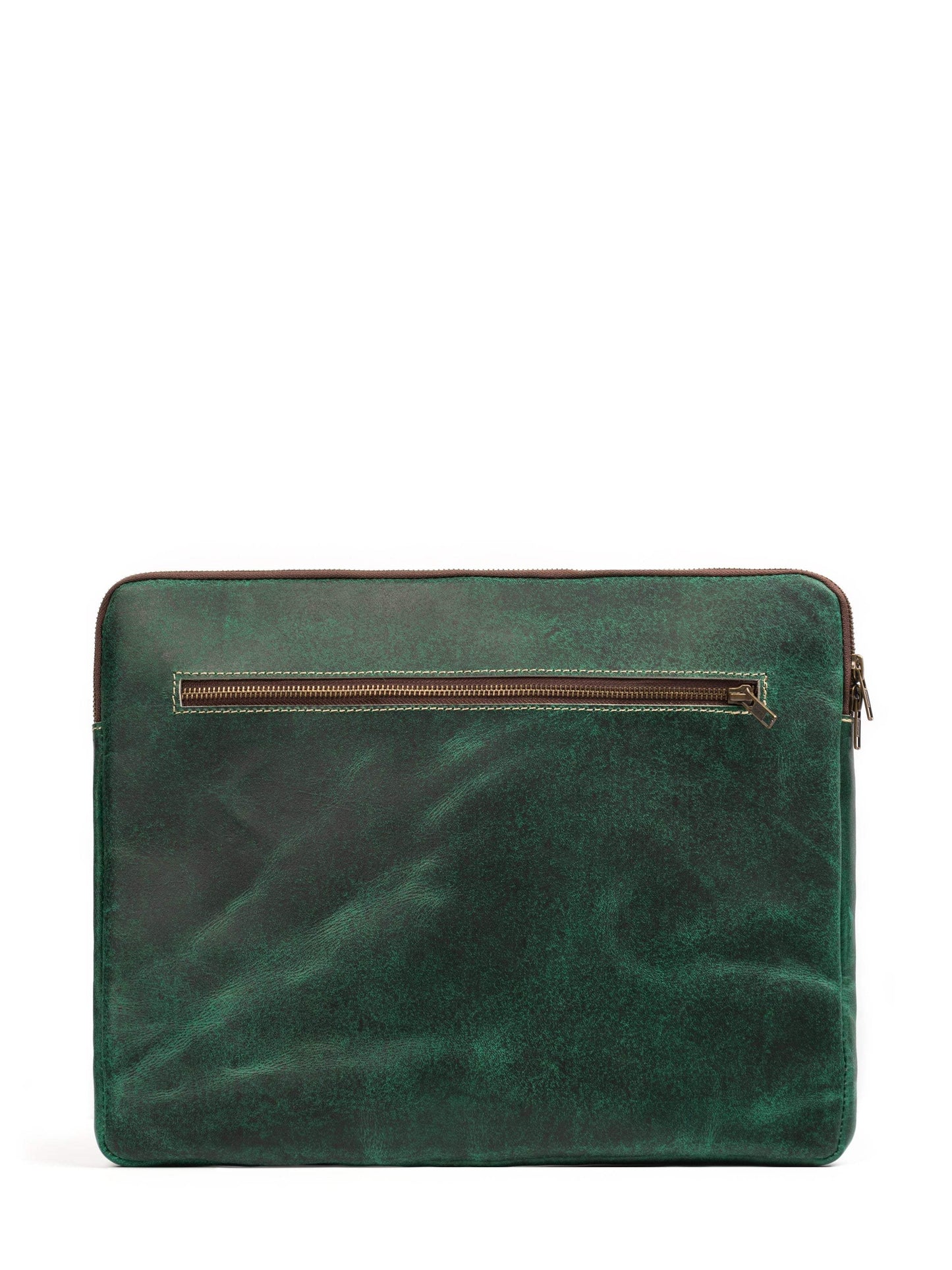 Green Laptop Sleeve - Classy Leather Bags - Flyclothing LLC