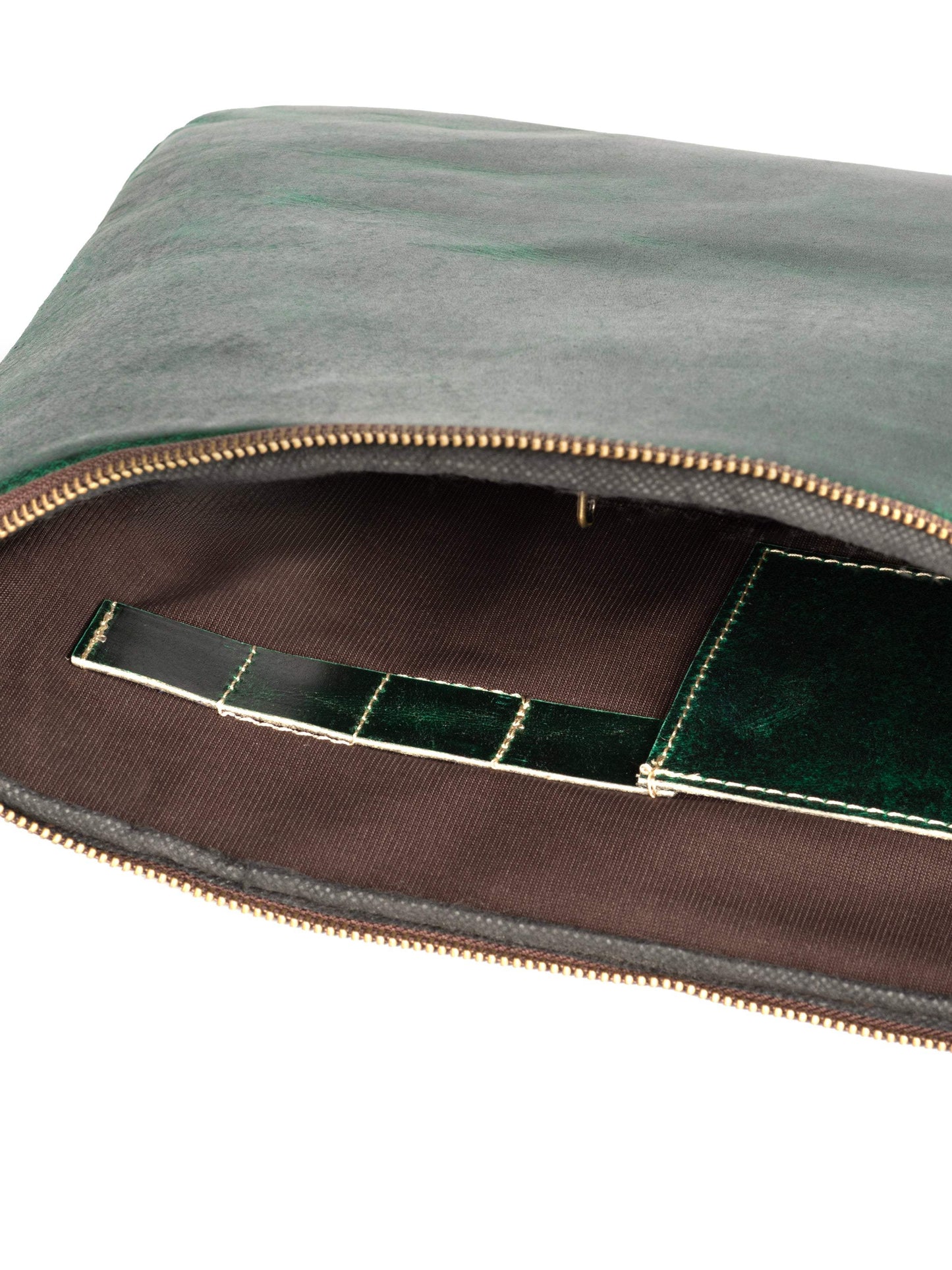 Green Laptop Sleeve - Classy Leather Bags - Flyclothing LLC