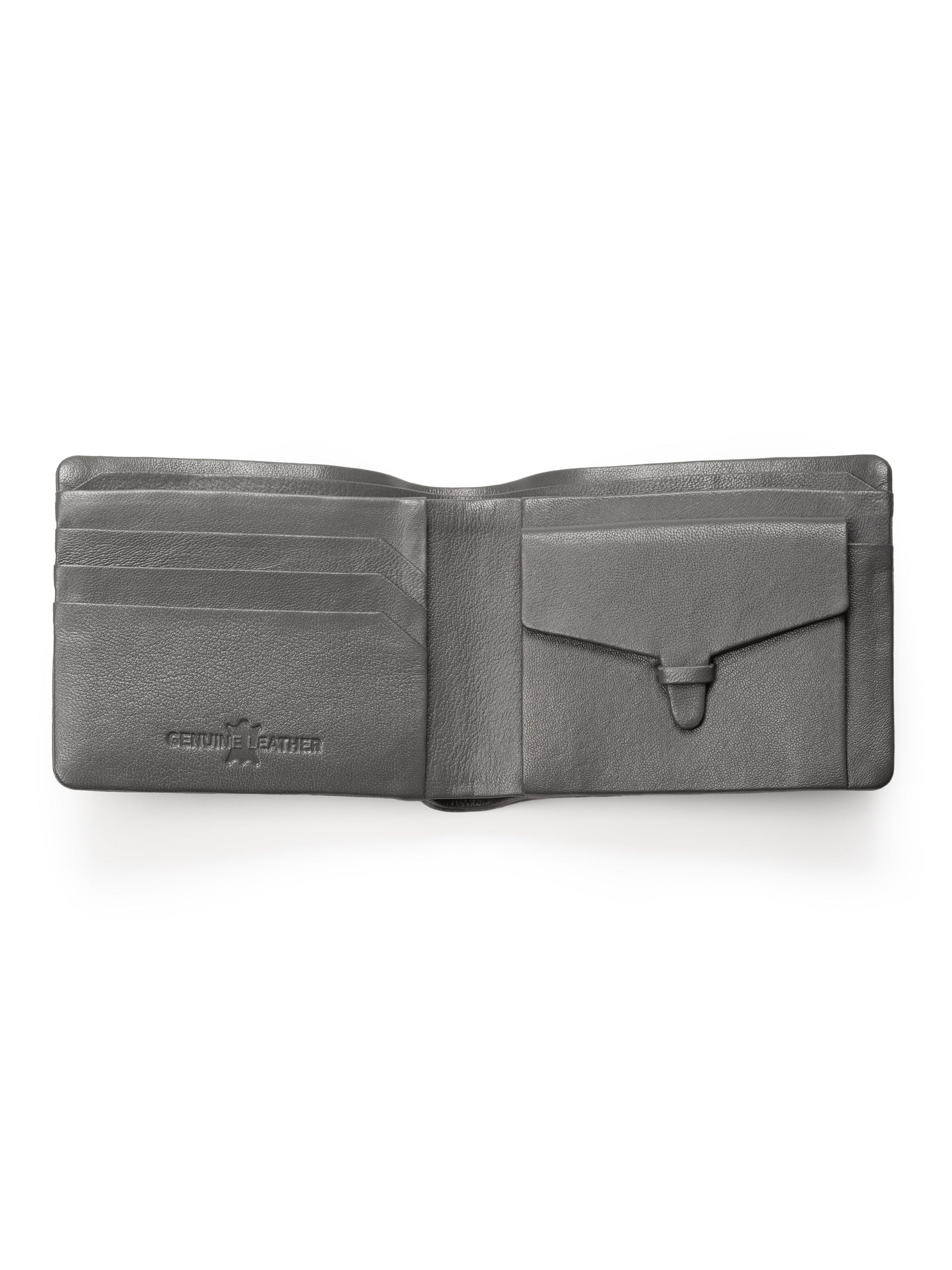 Gray Kodiak Bifold Wallet - Classy Leather Bags - Flyclothing LLC