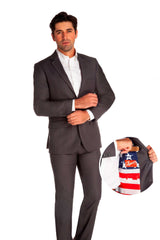 The Grey Madison | American Flag Lined Suit - Shinesty - Flyclothing LLC