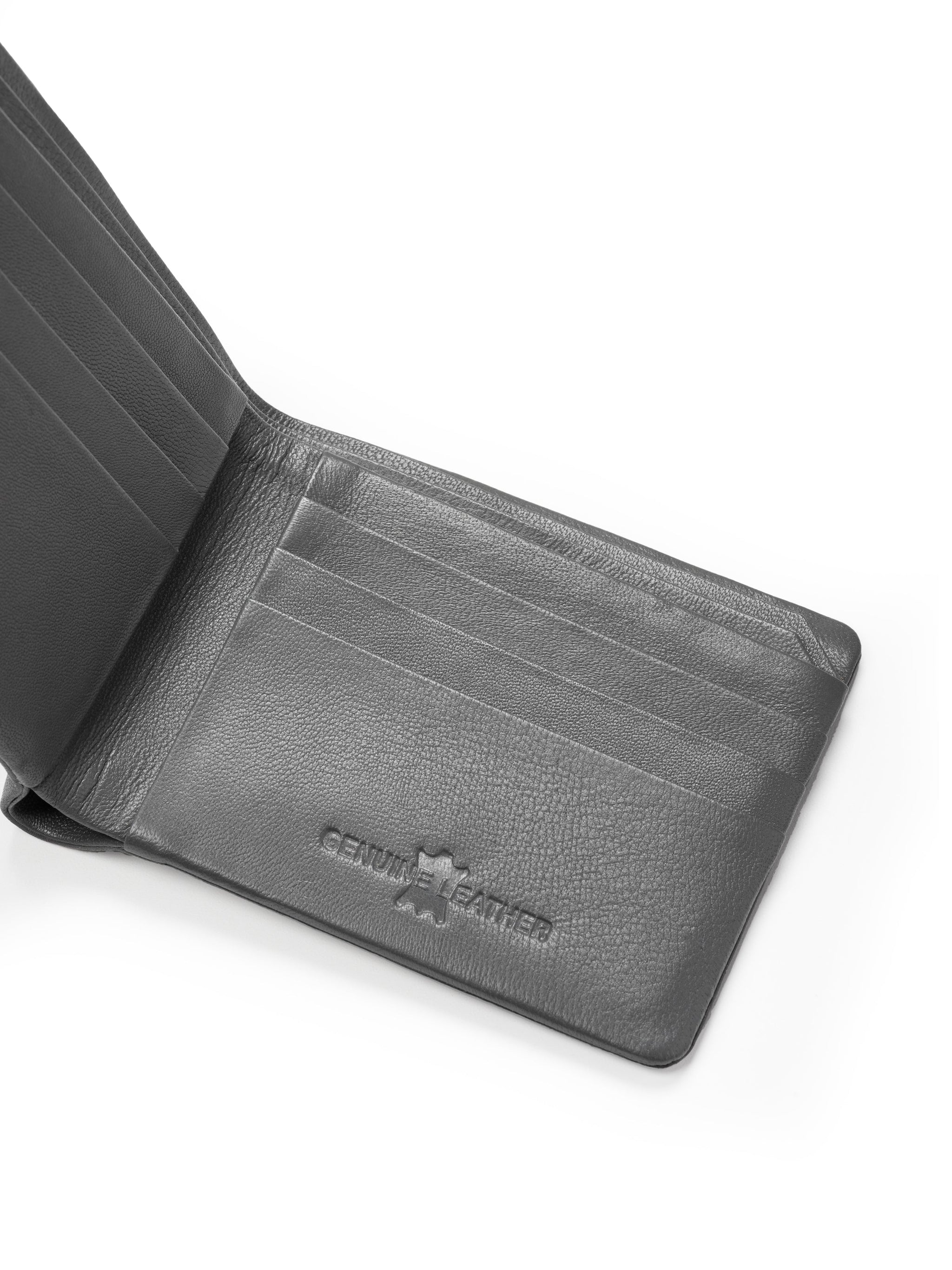 Gray Duke Bifold Wallet - Classy Leather Bags - Flyclothing LLC