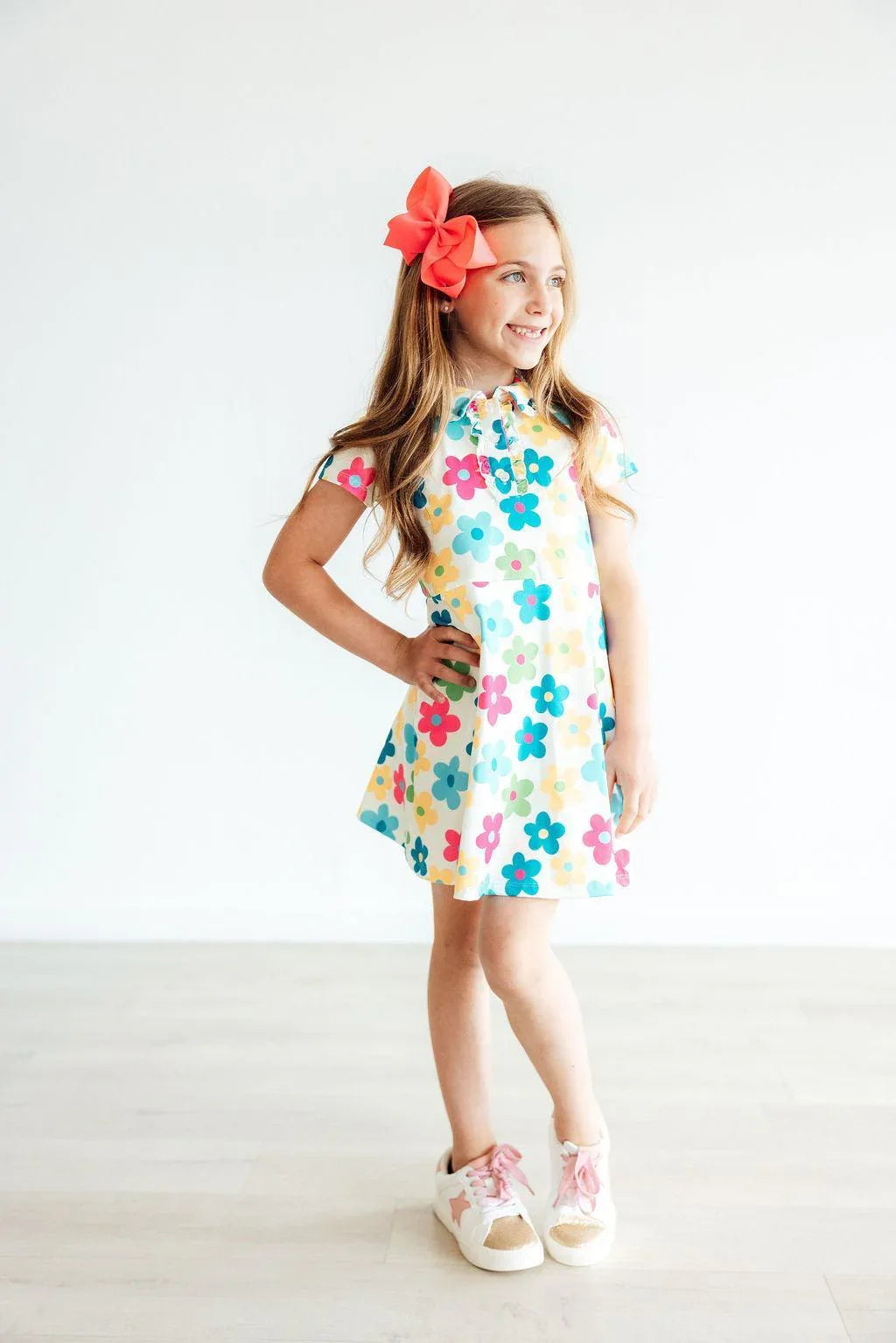 Groovy Blooms S/S Polo Dress - Mila & Rose ® - Flyclothing LLC