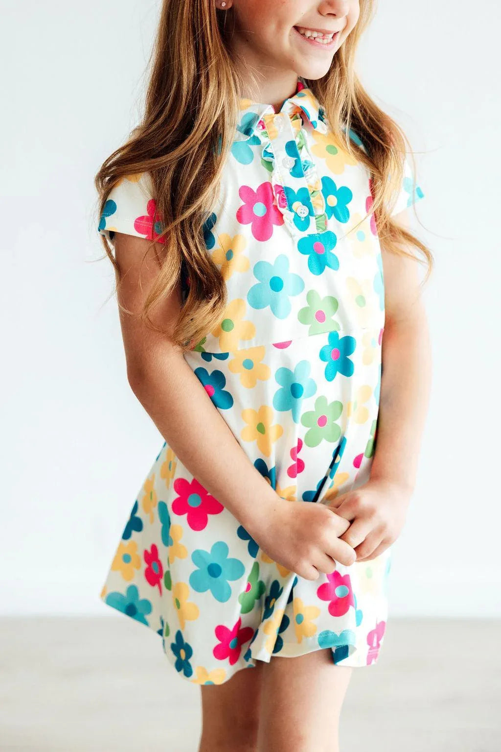 Groovy Blooms S/S Polo Dress - Mila & Rose ® - Flyclothing LLC