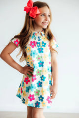 Groovy Blooms S/S Polo Dress - Mila & Rose ® - Flyclothing LLC