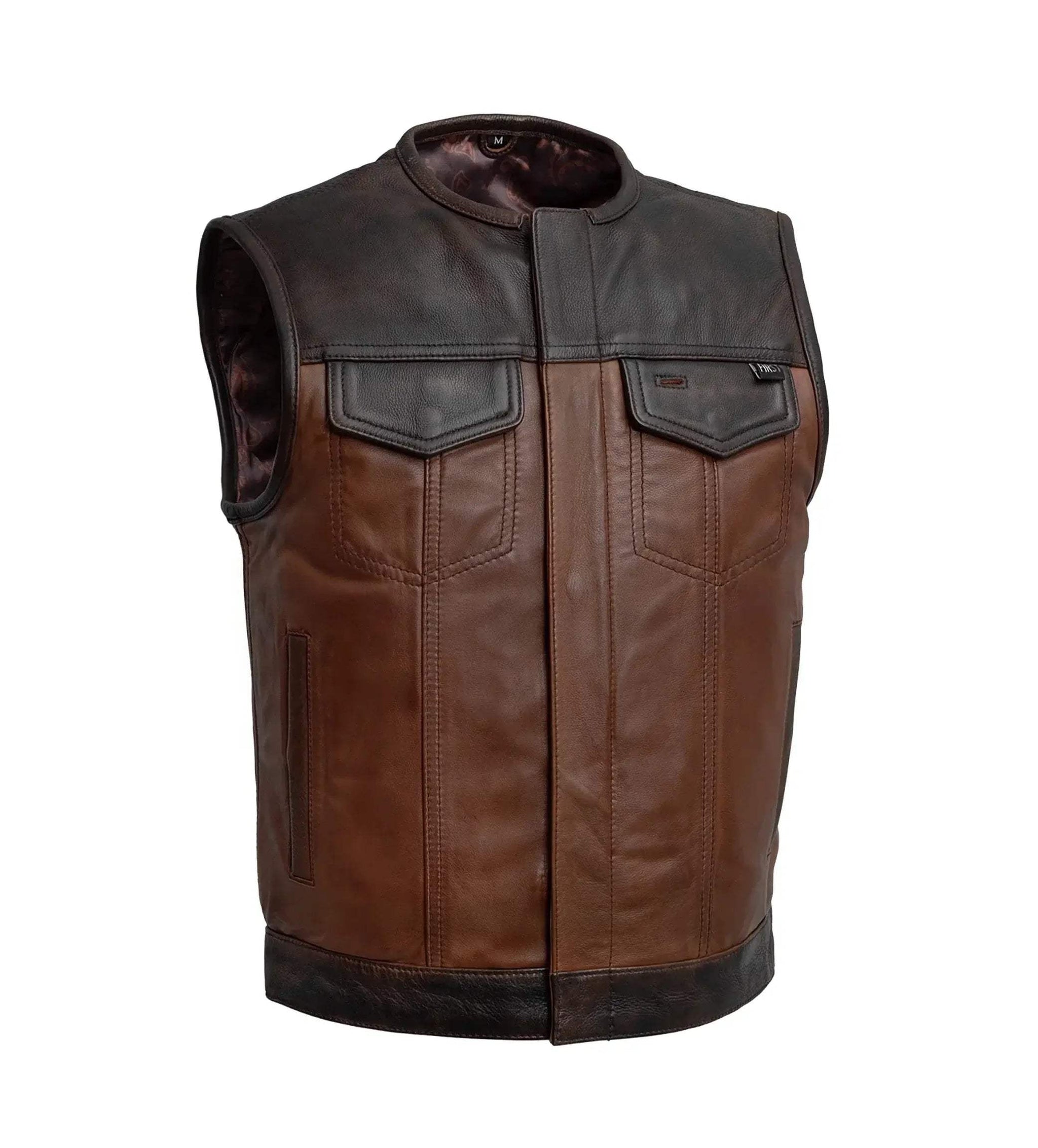Gunner Men's Leather Motorcycle Vest (Limited Edition) - First Manufacturing Company - Flyclothing LLC