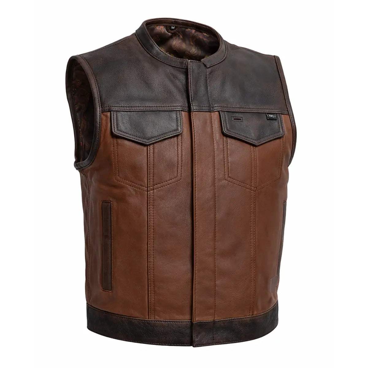 Gunner Men's Leather Motorcycle Vest (Limited Edition) - First Manufacturing Company - Flyclothing LLC