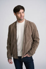 Gustie UF Nubuck Leather Bomber Jacket - mauritiusleather - Flyclothing LLC