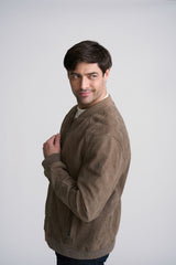 Gustie UF Nubuck Leather Bomber Jacket - mauritiusleather - Flyclothing LLC