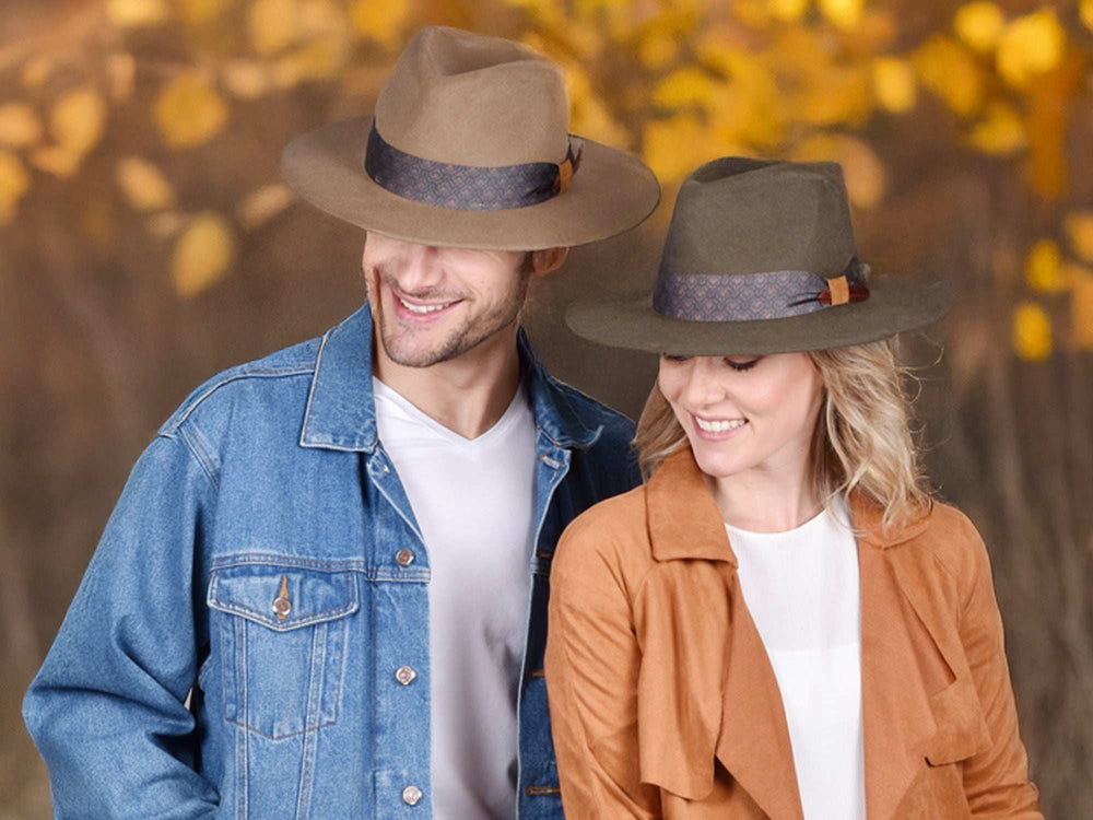 Wool Felt Flat Brim Hat Trendly Gypsy - Bigalli Hats USA - Flyclothing LLC