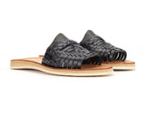Huarache Peep-Toe Slides Black - Bottomless Co. - Flyclothing LLC