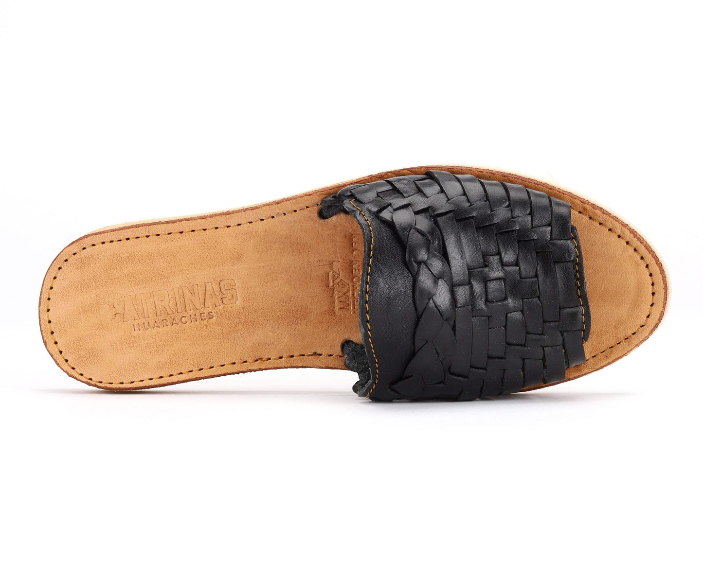 Huarache Peep-Toe Slides Black - Bottomless Co. - Flyclothing LLC