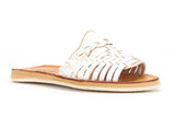 Huarache Peep-Toe Slides White - Bottomless Co. - Flyclothing LLC