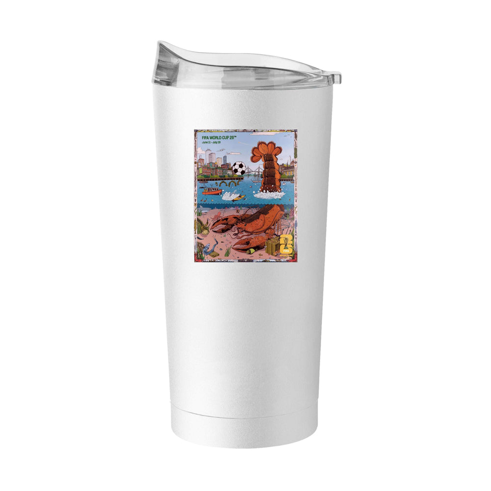 FIFA 20oz Boston Poster Powder Coat Tumbler - Logo Brands - Flyclothing LLC