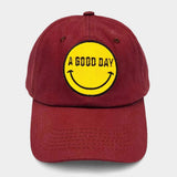 Smile A GOOD DAY Message Baseball Cap - Madeline Love - Flyclothing LLC
