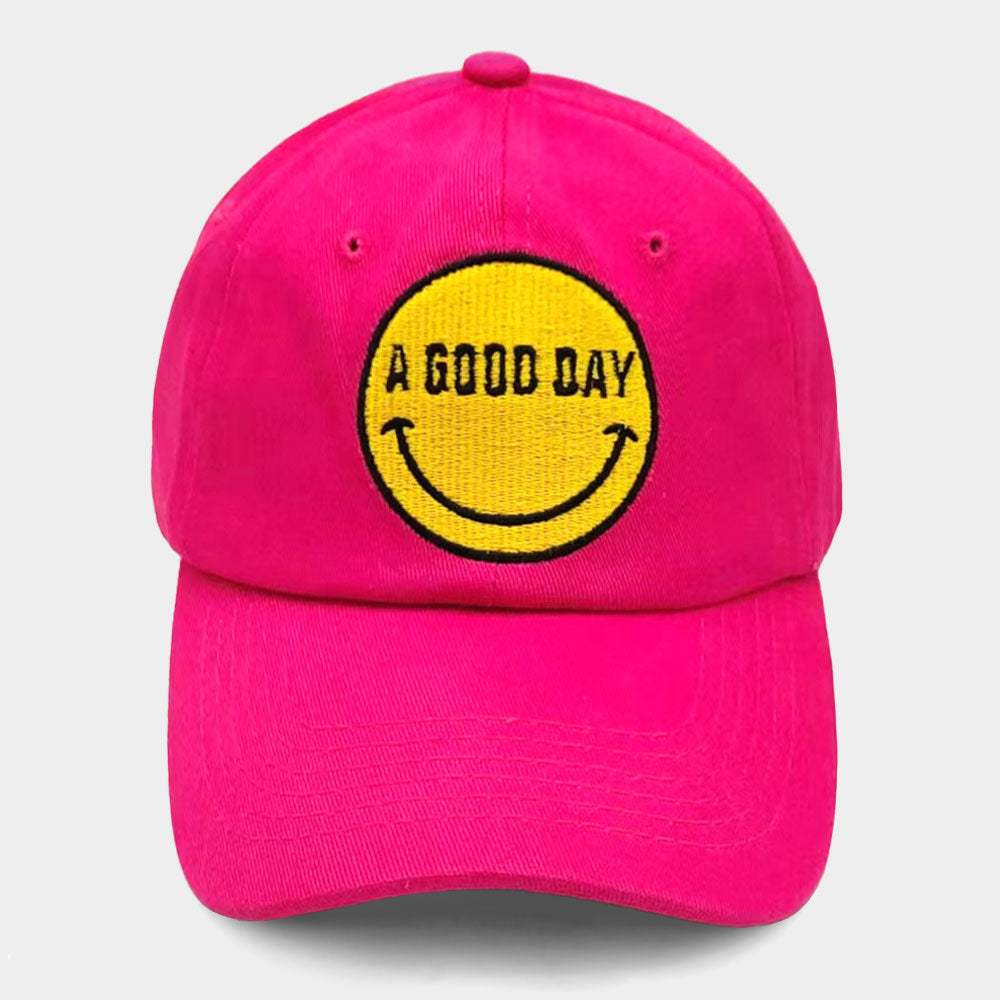 Smile A GOOD DAY Message Baseball Cap - Madeline Love - Flyclothing LLC