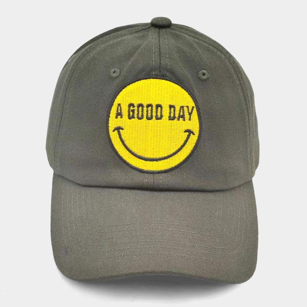 Smile A GOOD DAY Message Baseball Cap - Madeline Love - Flyclothing LLC