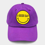 Smile A GOOD DAY Message Baseball Cap - Madeline Love - Flyclothing LLC