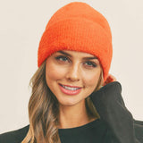 Fuzzy Solid Beanie Hat - Madeline Love - Flyclothing LLC