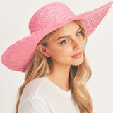 Trim Detailed Solid Straw Sun Hat - Madeline Love - Flyclothing LLC