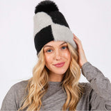 Fuzzy Detailed Fleece Pom Pom Beanie Hat - Madeline Love - Flyclothing LLC