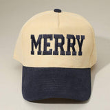 MERRY Message Embroidered Corduroy Baseball Cap - Madeline Love - Flyclothing LLC