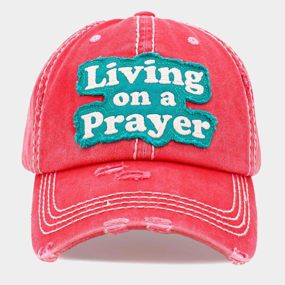 LIVING ON A PRAYER Vintage Baseball Cap - Madeline Love - Flyclothing LLC