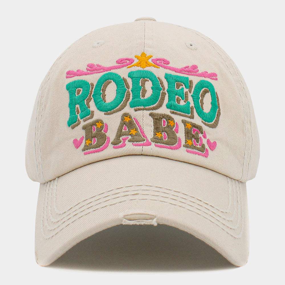 RODEO BABE Message Vintage Baseball Cap - Madeline Love - Flyclothing LLC