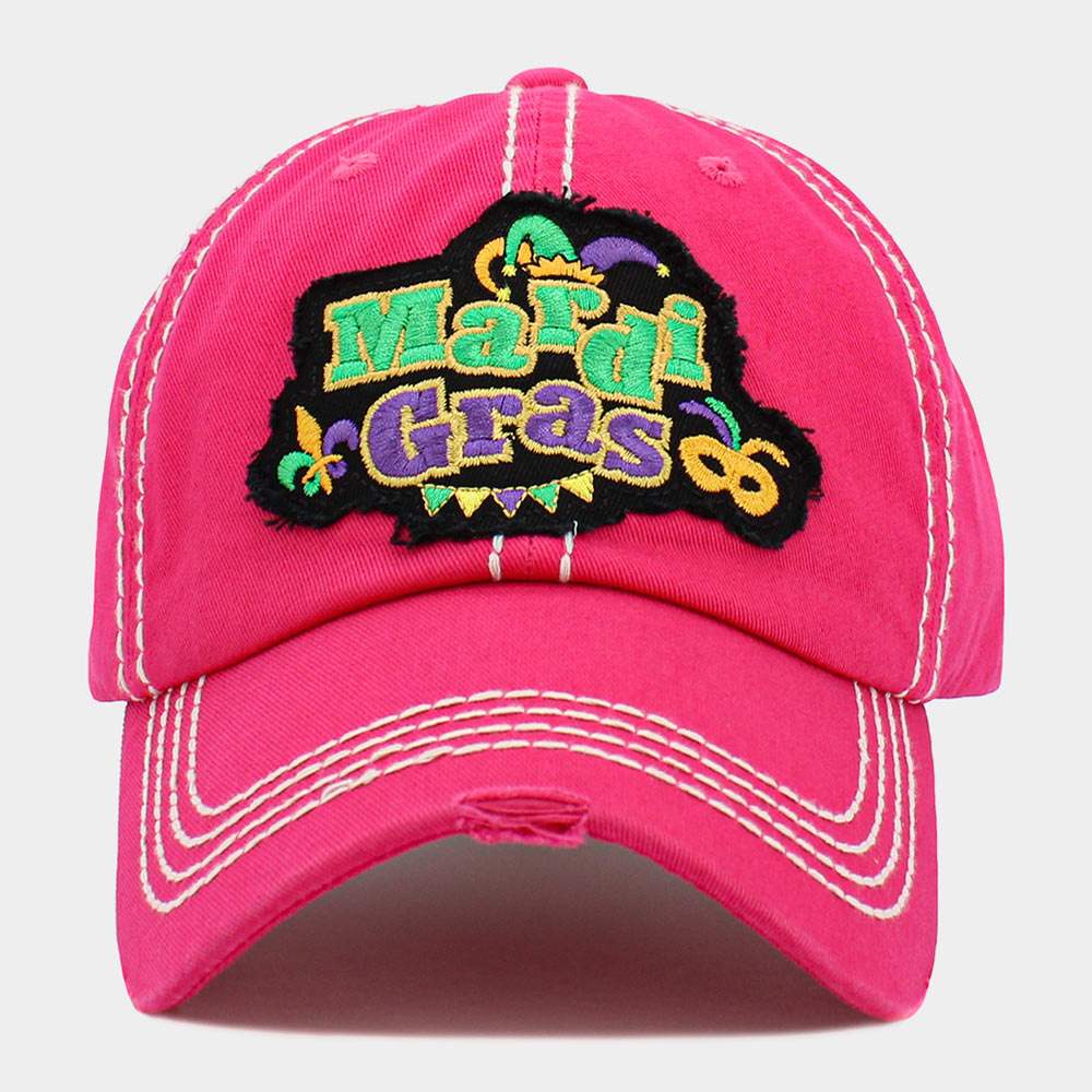 Mardi Gras Message Vintage Baseball Cap - Madeline Love - Flyclothing LLC