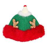 Fuzzy Fur Antlers Accent Christmas Knit Beanie Hat - Madeline Love - Flyclothing LLC