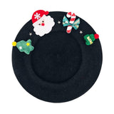 Christmas Decoration Fuzzy Beret Hat - Madeline Love - Flyclothing LLC