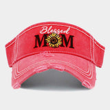Blessed Mom Sunflower Vintage Visor Hat - Madeline Love - Flyclothing LLC