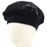 Decorative Sequin Rhinestone Embellished Winter Beret Hat - Madeline Love - Flyclothing LLC