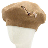 Decorative Sequin Rhinestone Embellished Winter Beret Hat - Madeline Love - Flyclothing LLC