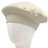 Decorative Sequin Rhinestone Embellished Winter Beret Hat - Madeline Love - Flyclothing LLC