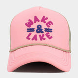 WAKE LAKE Mesh Back Trucker Hat - Madeline Love - Flyclothing LLC