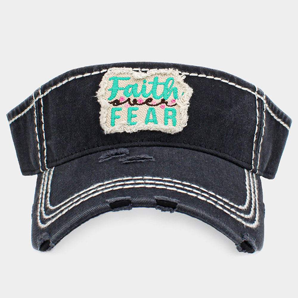 Faith Fear Vintage Visor Hat - Madeline Love - Flyclothing LLC