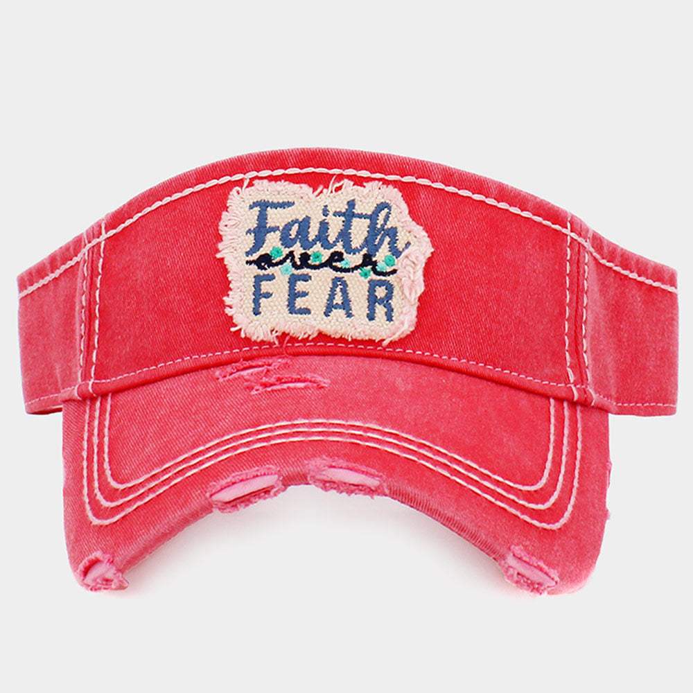Faith Fear Vintage Visor Hat - Madeline Love - Flyclothing LLC