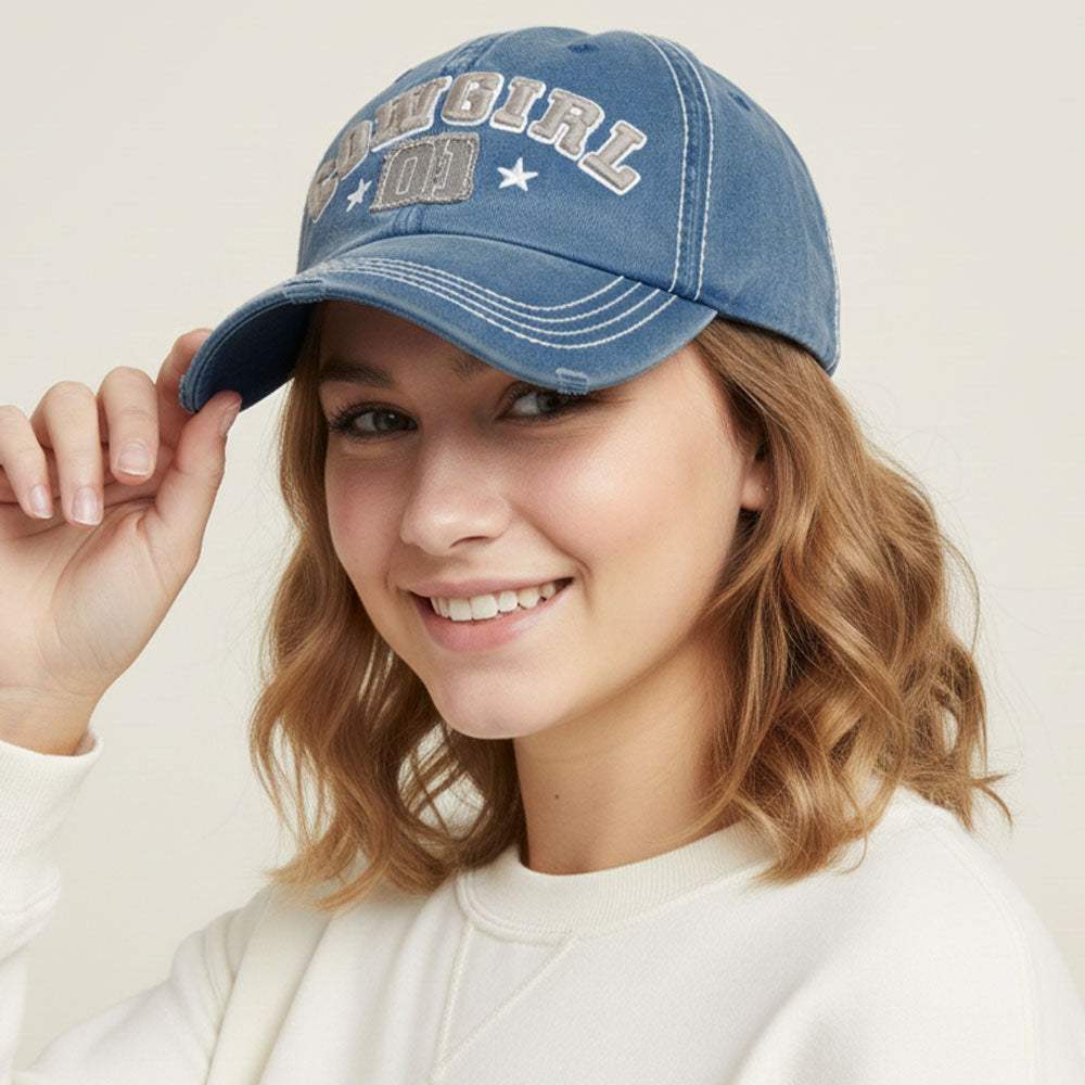 COWGIRL 01 Message Bold Stitch Baseball Cap - Madeline Love - Flyclothing LLC