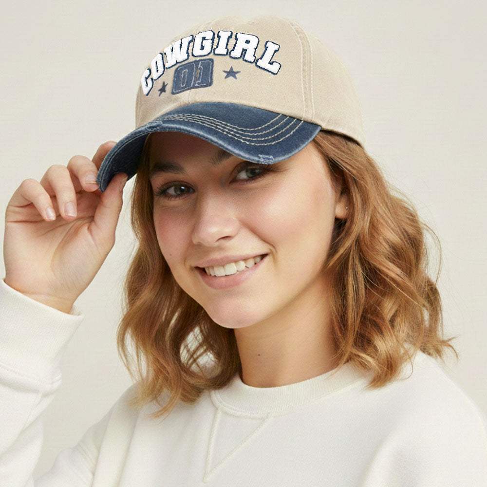 COWGIRL 01 Message Bold Stitch Baseball Cap - Madeline Love - Flyclothing LLC