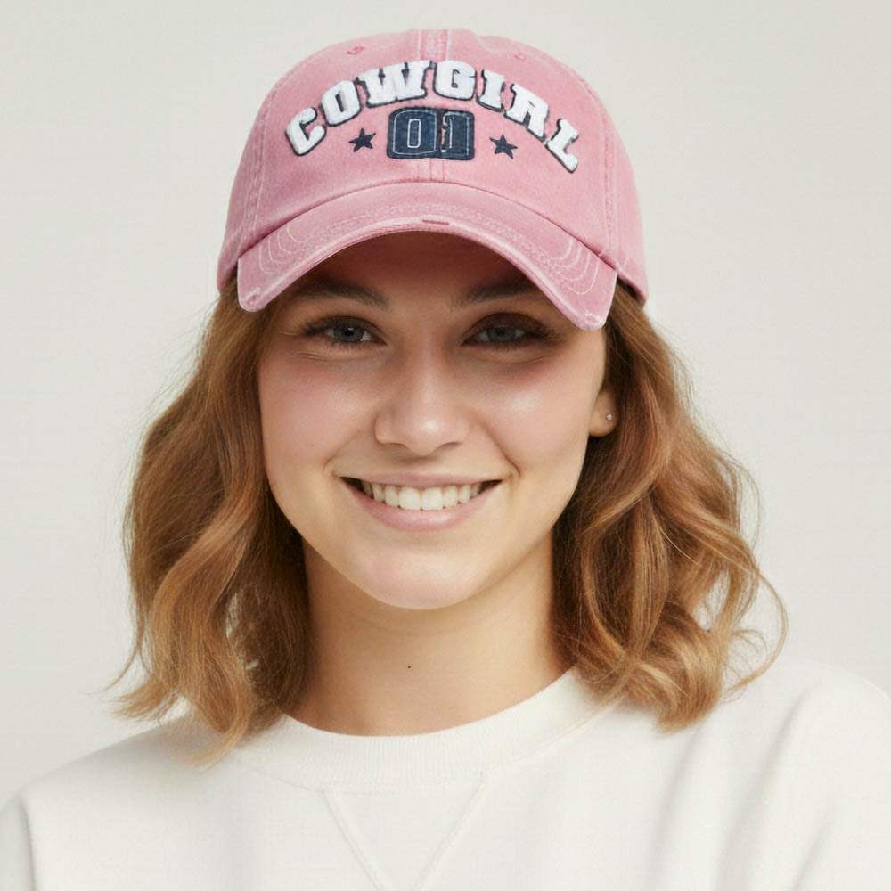 COWGIRL 01 Message Bold Stitch Baseball Cap - Madeline Love - Flyclothing LLC