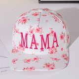 MAMA Floral Embroidered Five Panel Canvas Snapback Baseball Cap - Madeline Love - Flyclothing LLC