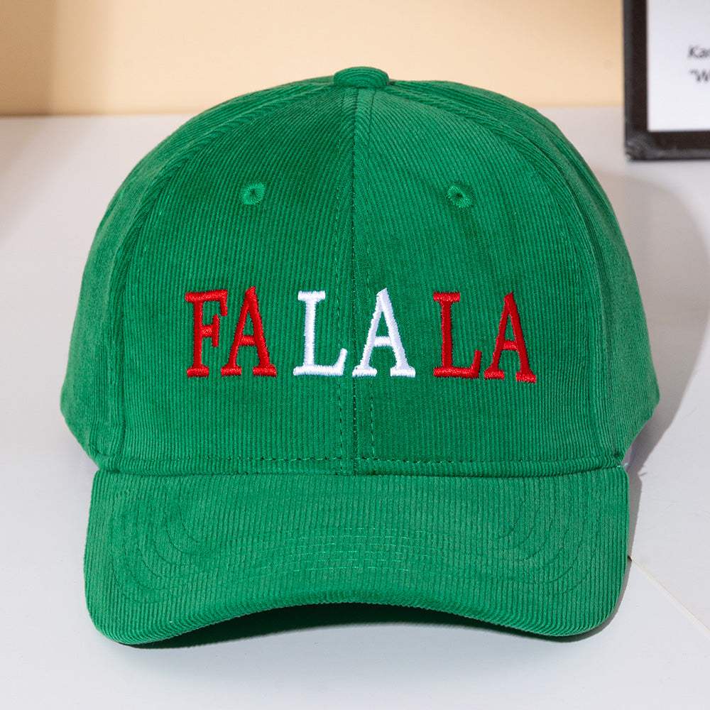 FA LA LA Message Embroidered Five Panel Canvas Snapback Baseball Cap - Madeline Love - Flyclothing LLC