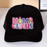 MAMA CLAUS Message Embroidered Corduroy Baseball Cap - Madeline Love - Flyclothing LLC