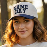 GAME DAY Message Embroidered Five Panel Canvas Snapback Baseball Cap - Madeline Love - Flyclothing LLC