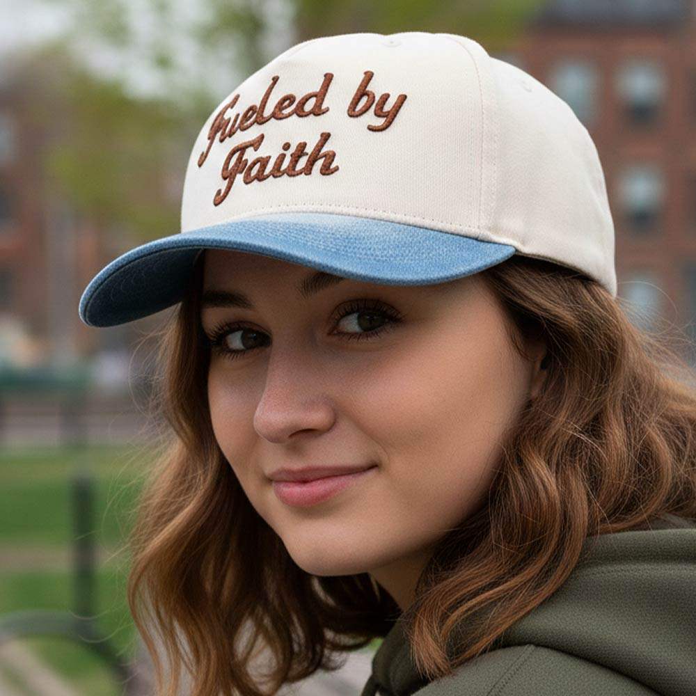 FUELED BY FAITH Message Embroidered Baseball Cap - Madeline Love - Flyclothing LLC