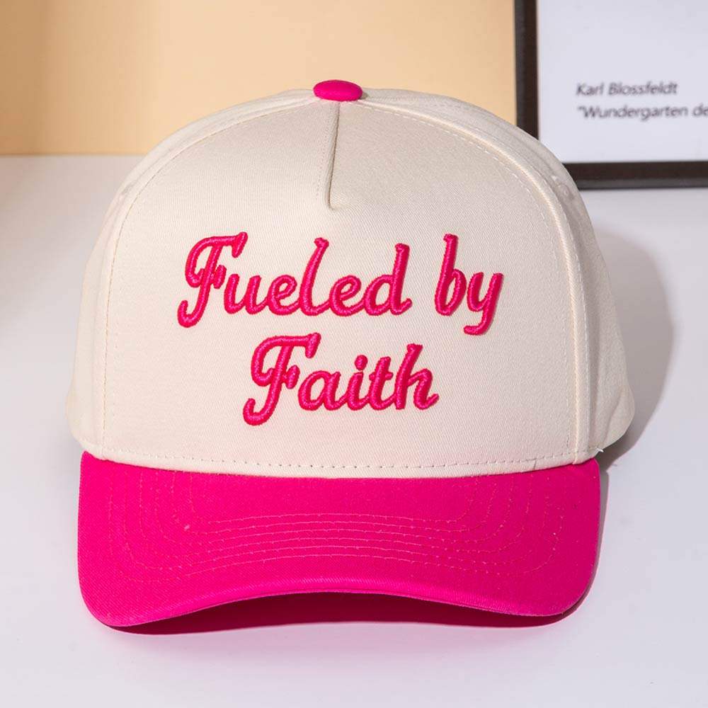 FUELED BY FAITH Message Embroidered Baseball Cap - Madeline Love - Flyclothing LLC